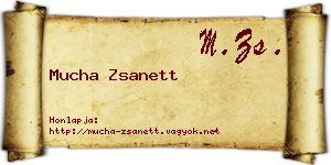 Mucha Zsanett névjegykártya